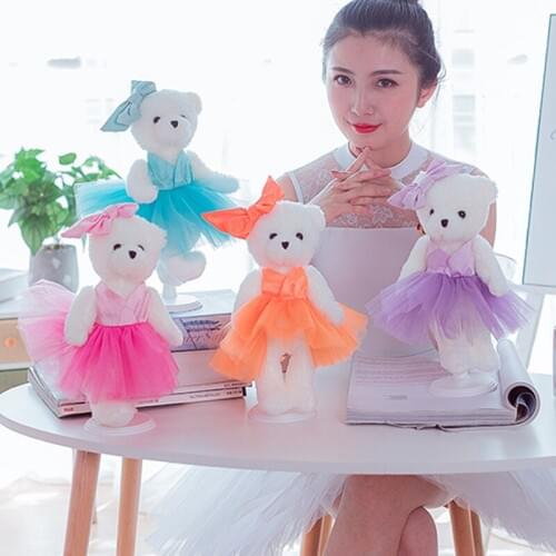 28CM High Quality 18 Style Cute Teddy Bear With Skirt Stuffed Animals Bear Plush Toys Lovely Bear Doll Lovers Birthday Baby Gift