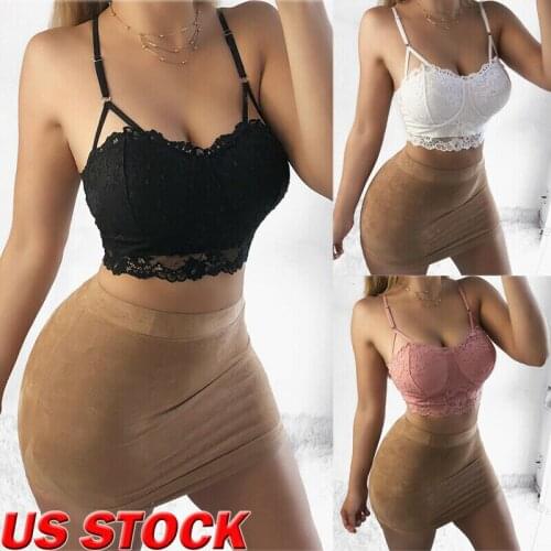 Ladies Corset Top Womens Tube Top Solid Lace Sleveeless Bra Top Vest Cocktail Clubwear Womens Clothes Summer Camis Streetwear