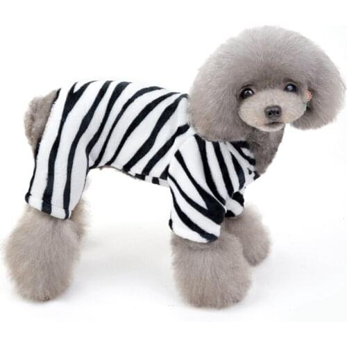Pet Dog Jumpsuit Puppy Cat Dog Costume Cotton Dog Clothes Soft Pullover Dog Shirt Strip Hooded Dog Clothes pajamas