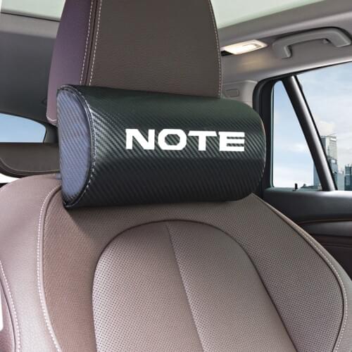 Car neck pillows both side pu leather single headrest case for Nissan NOTE E11 E12 Car Styling