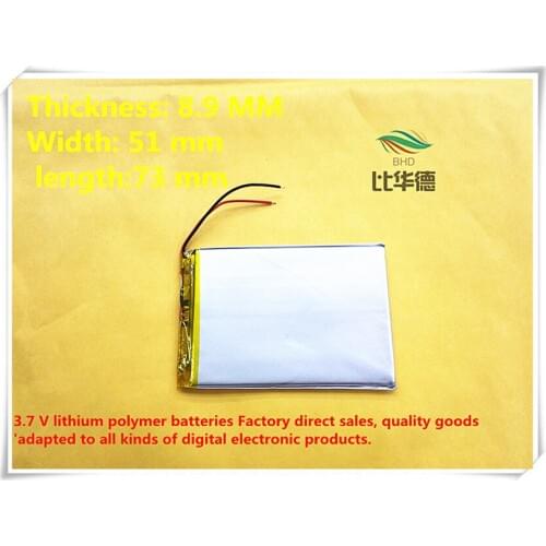 Free shipping)Polymer lithium battery 4000MAH 3.7V 895173 can be customized wholesale CE FCC ROHS MSDS quality certification