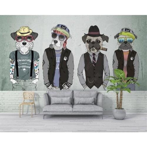 Customized Wallpaper Childrens room background Cartoons Dog Animal photo wallpaper wall stickers wallpaper for walls 3 d