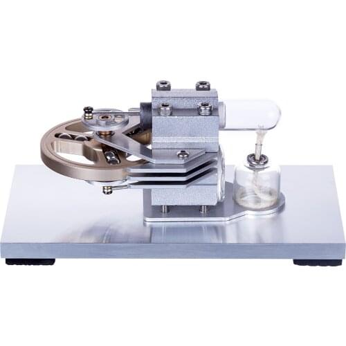 Horizontal Stirling Engine Model Science Experiment Stem Toy with Ball Bearing Flywheel Children Educational Toys Birthday Gift