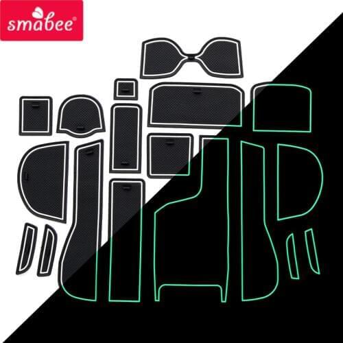 Smabee car Gate Slot Pad for Honda Fit Jazz 2014 - 2018 Anti-Slip 2015 2016 2017 GK5 Non-slip Cup Holders Mats RED WHITE BLUE