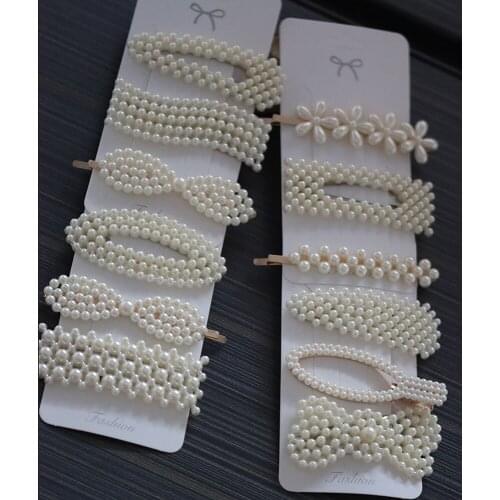 Fashion Pearl Hairpin 2/3Pcs/Set Of Geometrical Hair Accessories For Ladies Sweet Girl Hairpin Headdress