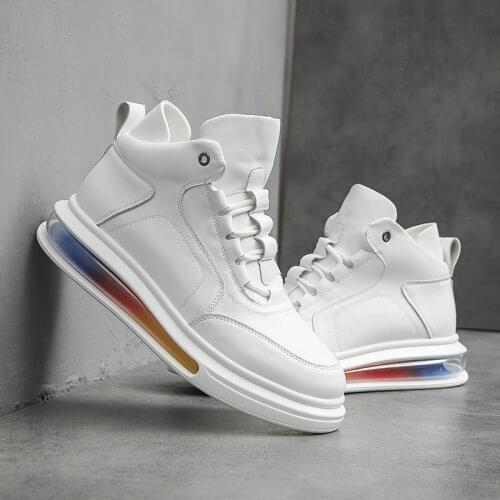 Mens Shoes Cushion Shoes Casual Rainbow-Soled Shoes Mens Korean Style Autumn and Winter New Personality Trendy Brand Shoes