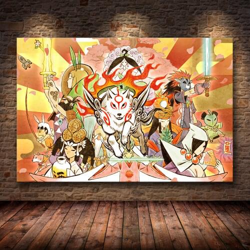 Okami HD Wall Art Canvas Poster And Print Canvas Painting Decorative Picture For Bedroom Home Decor art posters and prints
