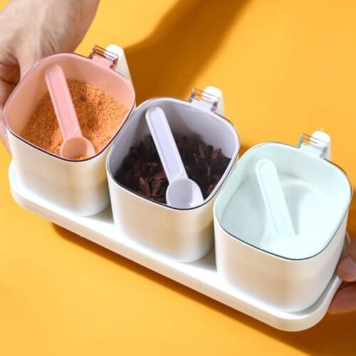 Pink seasoning can seasoning can kitchen utensils with lid seasoning combination can household storage box