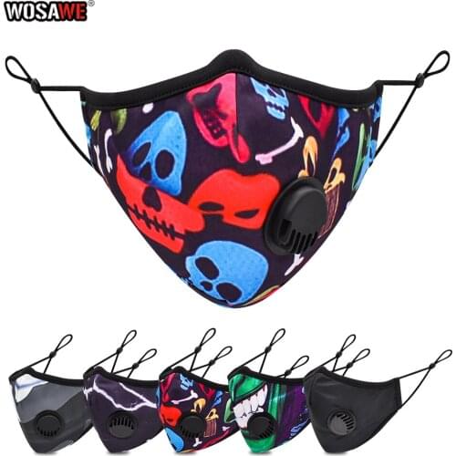 WOSAWE Motorcycle Half Mask Breathable Dust Motorbike Riding Neck Headband Mask Moto balaclava Pattern Mask Face shield
