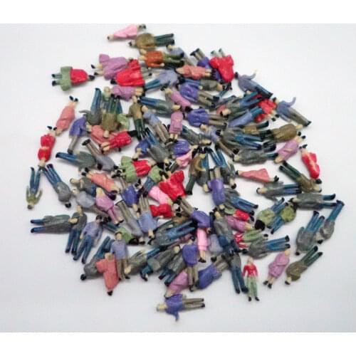 100PCS 1:87 HO Scale Model Figures all in Standing poses landscape model train railway layout scenery DIY miniature dioramas