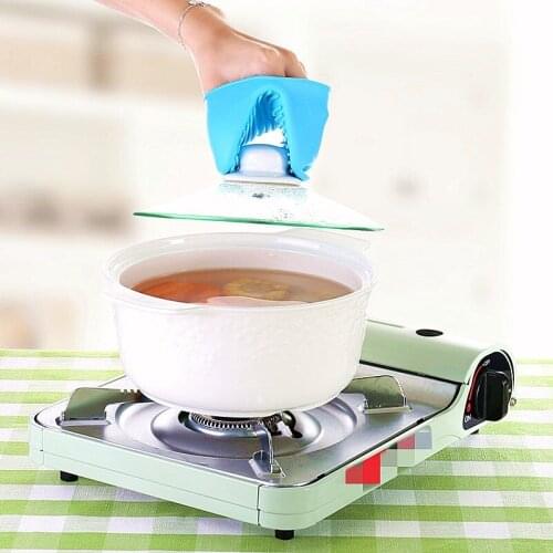 1pair Home Thermostability Silicone Anti-scalding Oven Mitts Kitchen Glove Tray Dish Handschoen Baking heat Insulation Hand Clip