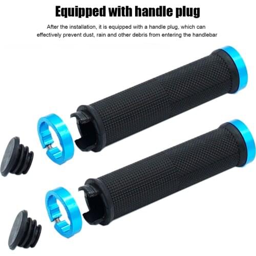 1 Pair Bicycle Handlebar Cover Grips Rubber Soft Anti-Skid Cycling Bike Grips MTB Mountain Road Bike Lock on Handle End Grips