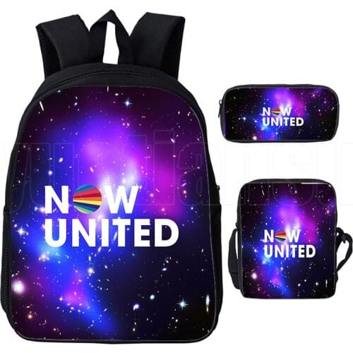 12/16inch Mochia 3D Printed Now United Backpack Sac A Dos School Bags for Teenage Girl Bookbag Laptop 3 PCS UN Team Schoolbag