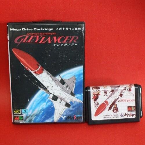 Gleylancer 16 bit MD card with Retail box for Sega MegaDrive Video Game console system