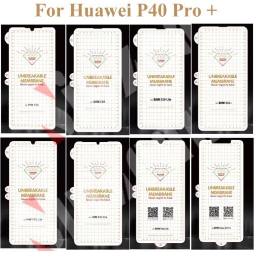 200pcs Unbreakable Membrance Hydrogel Film Screen Protector For Huawei P50 P40 Lite E Mate 40 30 Y5P Y6P Y7P Y8P Y8S Y7A Y9A