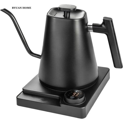 2Felicita black pour over electric kettle constant temperature 600ml gooseneck variale temperature control kettle coffee pot