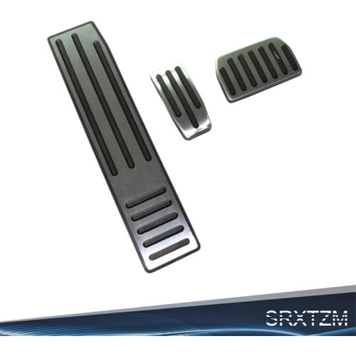 SRXTZM 3PCS Non-Slip Performance Stainless Steel Accelerator Foot Rest Modified Pedal Pads for Tesla Model X S Brake Replacement
