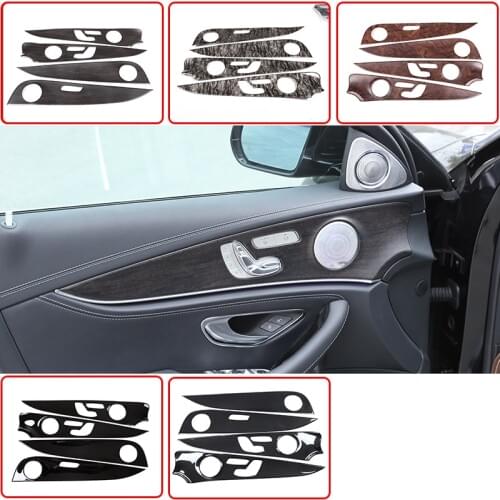 5 Colors For Mercedes Benz E Class W213 E200 E300 2016-2017 ABS Interior Door Decoration Panel Cover Trim Car Accessories
