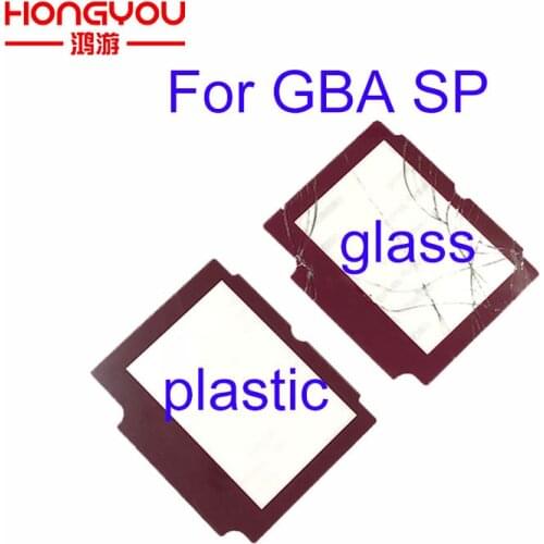 50pcs for Game Boy Advance SP Glass plastic Protection Panel Replacement Screen Lens red Protector For GBA SP