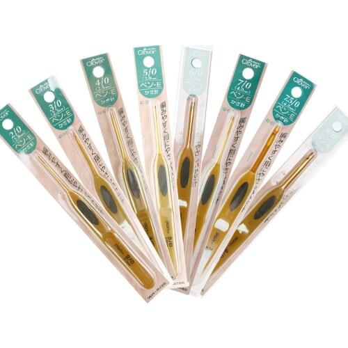 1pcs Japan Clover Brand Sewing Crochet Hook Aluminum Amour Knitting Needles Original authentic Imported from Japan 0.5mm-6mm