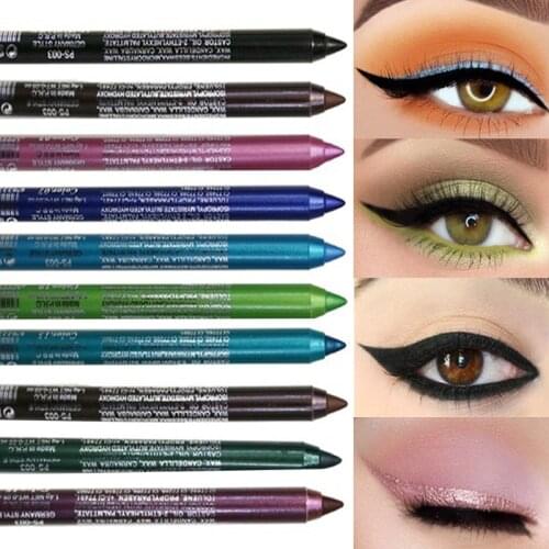 Quick Dry Glitter Eyeliner Pencil Waterproof Sweat Resistant Not Blooming Long Lasting Color Eyeliner Set Makeup Tool 5/10 Color