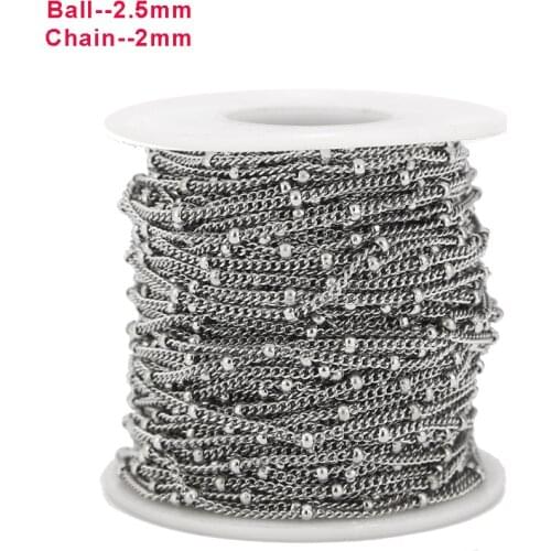 New silver/gold tone stainless steel Satellite Curb Link Chain Bulk for Jewelry Making