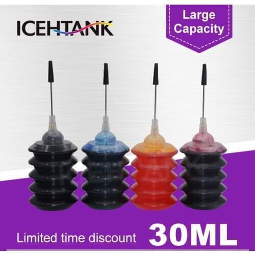 ICEHTANK Dye Ink Bottle For 30ml Ink Refill Kits For HP 655 178 364 564 920 670 932 950 711 XL Printer Ink Cartridges