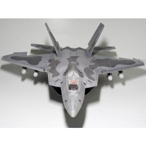 F22 Raptor Invisible Fighter Fine Edition Super Great 3D Paper Model DIY Origami Toy