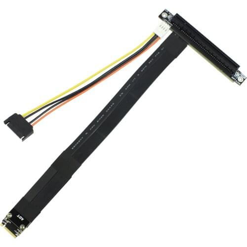 R43SR Riser M.2 Key M Extender Cable to PCIE x16 Graphics Card Extension Cord 16x PCI-e for m2 2230 2242 2260 2280