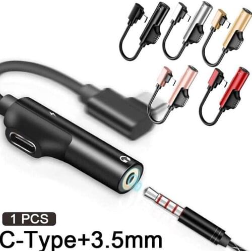 Usb Type C To 3.5mm Jack TypeC Audio Splitter Headphone Charger 3.5 Mix2 Adapter Mi6 Usb-C Earphone For Xiaomi Aux Cable Fo N9P6