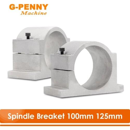 Spindle Motor Bracket 100mm 125mm Aluminum Clamping amount bracket for CNC Woodworking Spindle High Precision not easy to deform