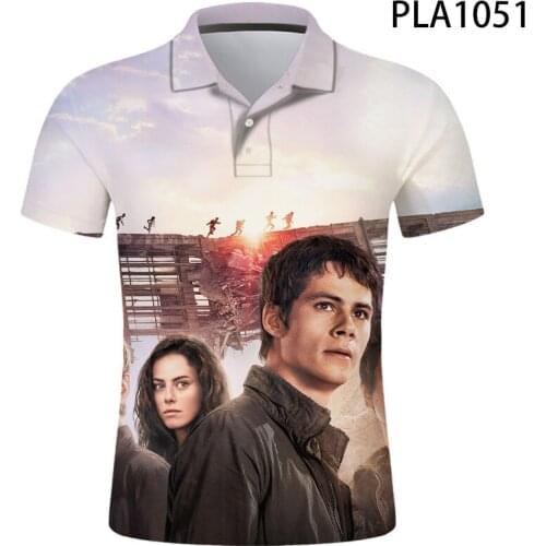 Summer The Maze Runner Polo Homme 3D Printed Polo Shirt Men Fashion Streetwear Casual Ropa De Hombre Harajuku Short Sleeve Ropa