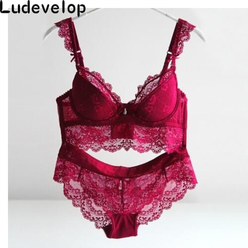 Hot sale summer sexy lace bra brief sets loita bra set girl ultra-thin push up bra for women underwear bra and panty sets