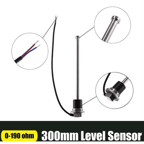 Boat Car Fuel Sending Unit 300mm Fuel Level Sensor 0-190 ohm Fit for Waterproof Fuel Water Level Meter Gauge
