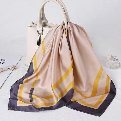 70*70CM Imitation Silk Small Square Scarf Female Spring and Summer Thin Wild Scarf Decoration Fashion Small Scarf Wholesale