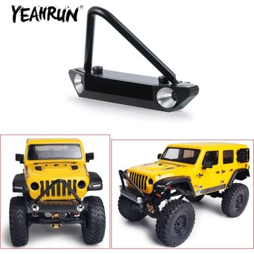 YEAHRUN Metal Aluminum Front Bumper Anti-collision Bar for Axial SCX24 90081 1/24 RC Crawler Car Truck Upgrade Accessories