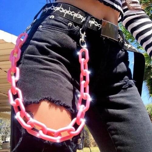 Fashion Punk Hip-Hop Metal Pant Chain Double Layers Unisex Trousers Chain Belt Chain for Casual Jeans Decor Clothing Accessories