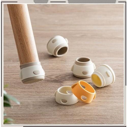 4pcs Non-Slip Silicone Chair Caps Table Foot Pads for Round 12-16mm Bottom Furniture Covers Socks Floor Protectors