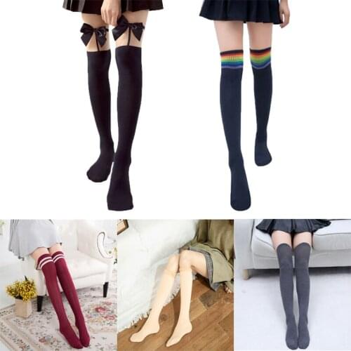 Free Shipping Sexy Socks Striped Long Socks Women Long Stockings Warm Thigh High Socks For Ladies Girls New Fashion Knee Socks