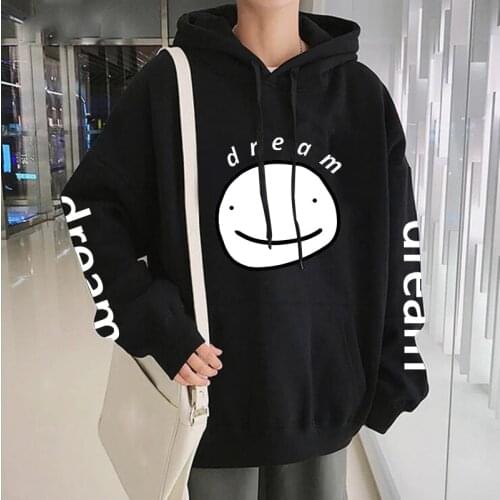 Latest Anime Dream Smp Smile Graphic Hoodie Sweatshirts Women Harajuku Korean Kawaii Printing Unisex Oversized itself Clothes