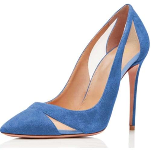 SHOFOO shoes,Beautiful fashionable womens shoes , suede , about 11cm high-heeled womens shoes, pointed toe pumps,SIZE:34-45