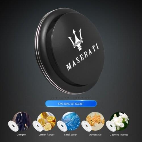 Car Air Freshener Perfume Aroma Diffuser Accessories With LOGO For Maserati Ghibli GranTurismo Quattroporte Levante GranCabrio