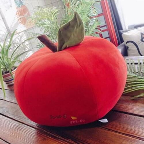 Dorimytrader Big Red Apple Plush Toys Stuffed Soft Cartoon Fruits Green Apple Round Pillow Cushion Doll 50cm for Kids Gifts
