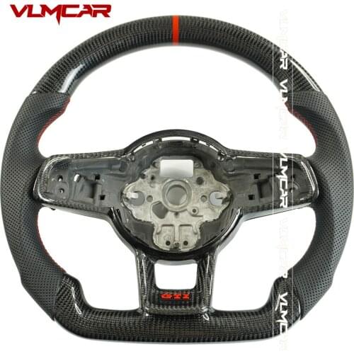 Custom Carbon Fiber Steering Wheel For Golf VW MK7/GTI/GTS/R/Rline/GTD