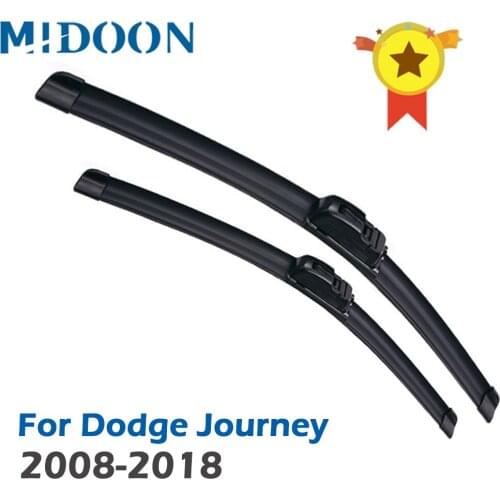 MIDOON Wiper Front Wiper Blades For Dodge Journey 2008 - 2018 2017 2016 2015 2014 Windshield Windscreen Front Window 24"+18"
