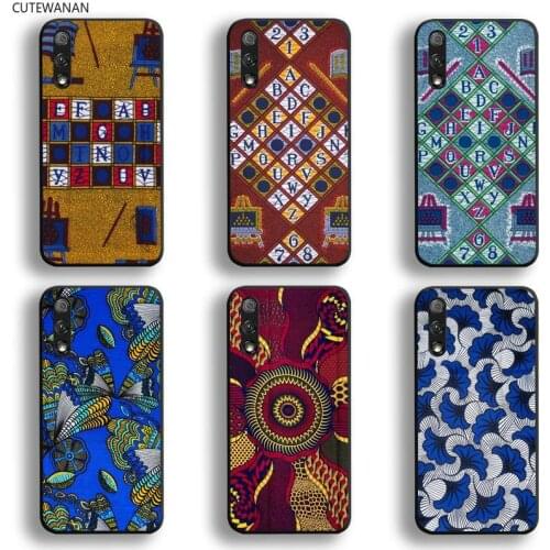 African style fabric print Phone Case For Huawei Honor 30 20 10 9 8 8x 8c v30 Lite view 7A pro