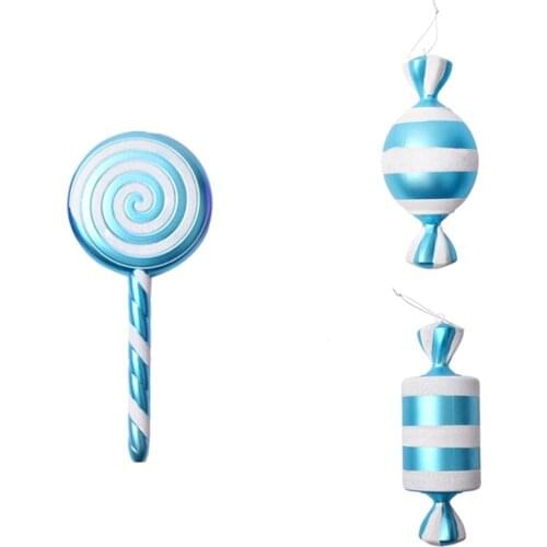 Christmas Tree Ornaments Christmas Window Decoration Pendant Blue And White Painted Candy Ornaments Candy