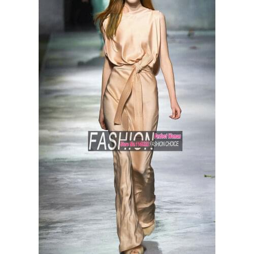 Womens Sets 2016 Sleeveless crop top and pants set fashion temperament Silk crop top and Wide leg pants suit 2 piece set women