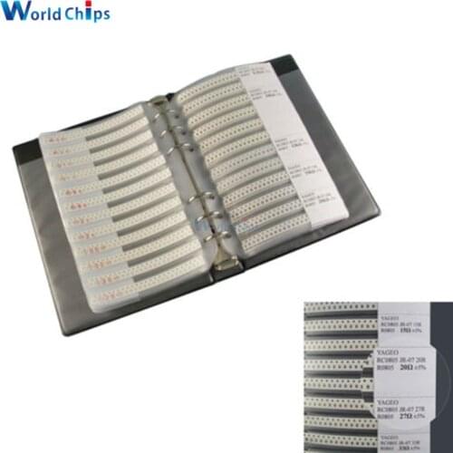 0805 1% SMD Chip Capacitors Assortment Kit 170 Values Capacitor Sample Book Fixed Resistor 0R -10MΩ/Ohm Chip Resistance