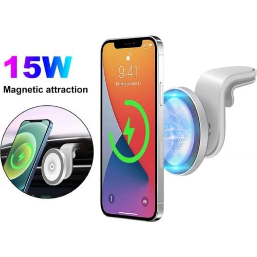 15W Magnetic Wireless Car Charger Phone Holder for iPhone 12 for huawei Universal Wireless Charging Car Phone Holder for xiaomi
